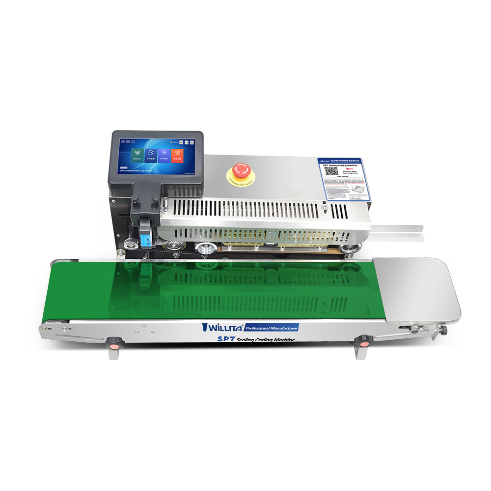 Bag Band Sealer Expiry Date Coding Sealing Machine Arrival Continuous Plastic New Sealing Machine With Inkjet Printer