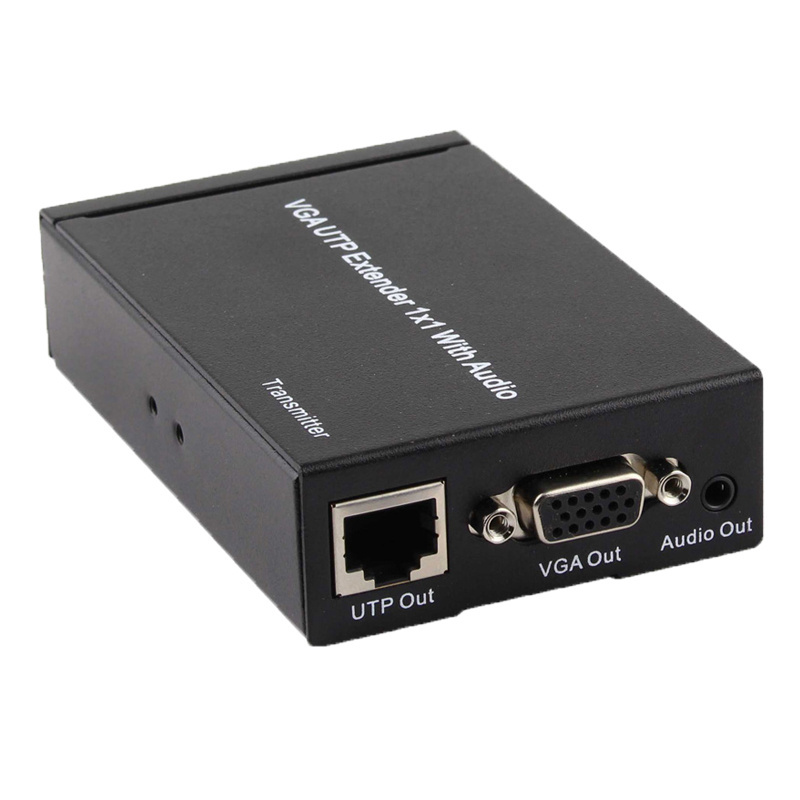 VGA-300HD Industrial Grade VGA Extensor Expanded Video Audio Transmitter Receiver 300m 1080P RJ45 Cat5e VGA UTP Extender