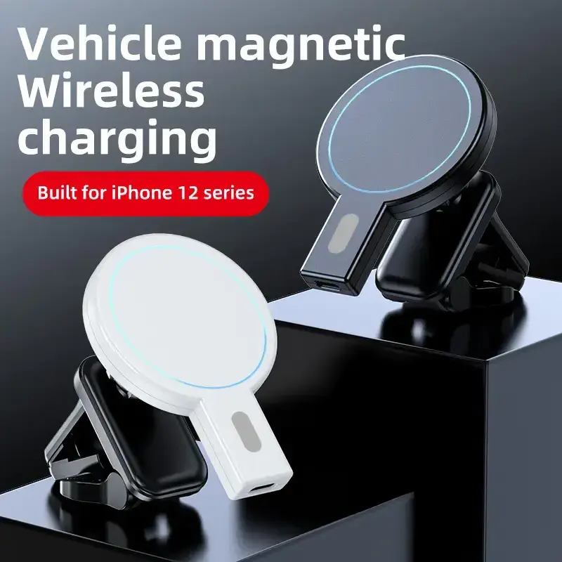 15W Fast charging magnetic car charge Phone Holder For Mobile Portable Electric Station Magnetic Wireless Car Charger