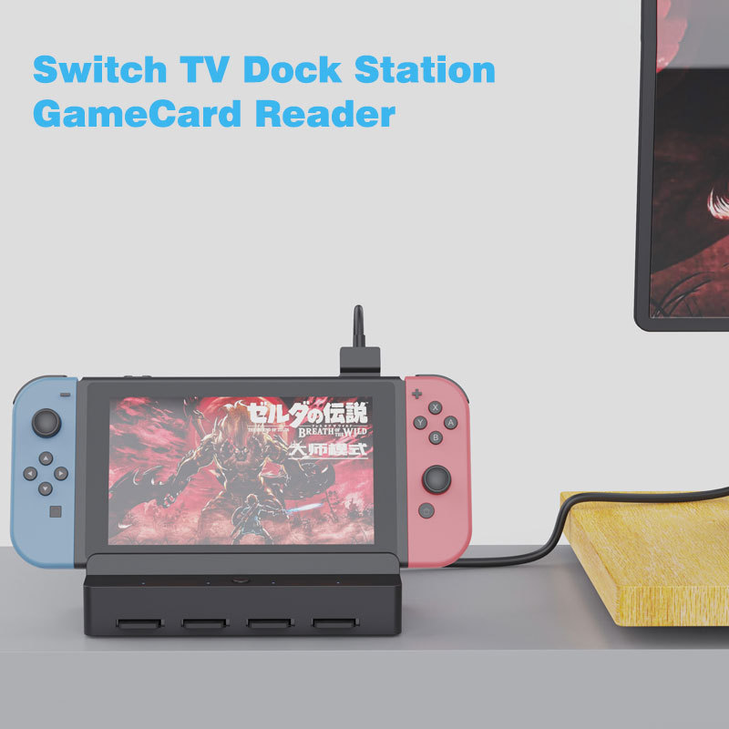 Switch Game Card Reader for Nintendo Switch/Switch  Portable Nintendo Switch Docking with 4K HDMI/USB 3.0/USB-C Charging Ports