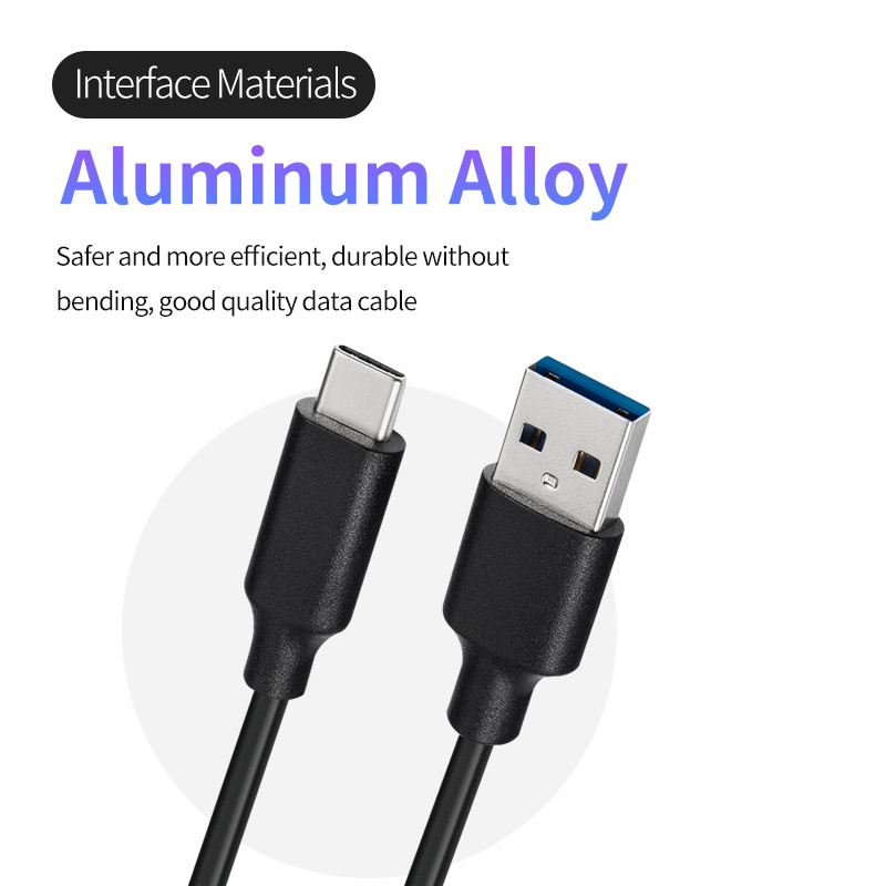 Type-C Data Cable USB3.1Gen2  Hard Disk Cable 60W 3A Fast Charging Data Transmission 10Gbps Mobile Phone Charging Cable