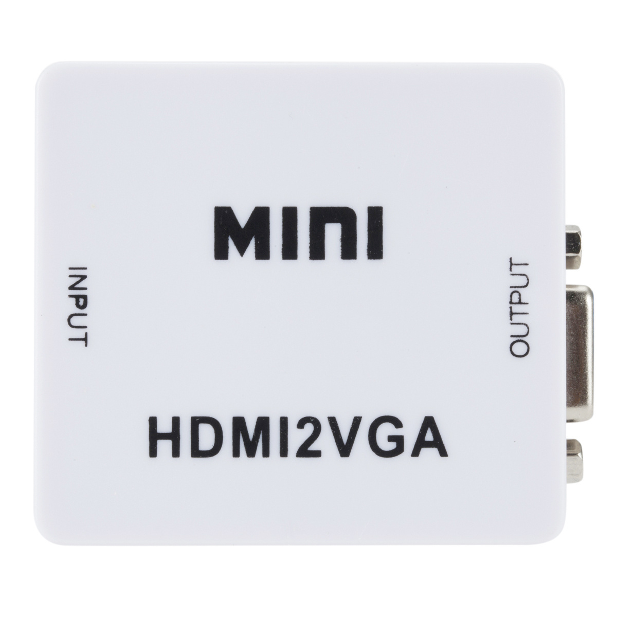 Mini HDMI to VGA HDMI2VGA Adapter Full HD1080P HDMI to VGA Audio HD HDTV Video for PC Laptop Converter White Wholesale 2021