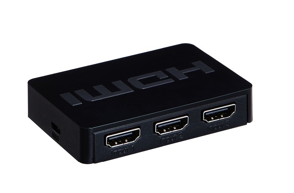 cheap 3x1 ports HDMI Switch plastic Hausing mini black and white 3 in 1 out with remote support 3D full HD 1080p