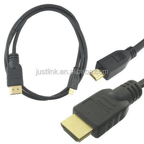 High speed 5FT 1.5M V1.4 Male to Male HDMI to Micro HDMI Cable  Mini HDMI cable 1M  1080p 1440p for HDTV PS3 XBOX 3D LCD