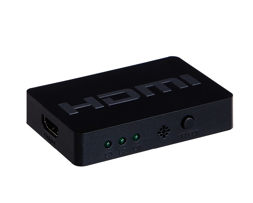 cheap 3x1 ports HDMI Switch plastic Hausing mini black and white 3 in 1 out with remote support 3D full HD 1080p