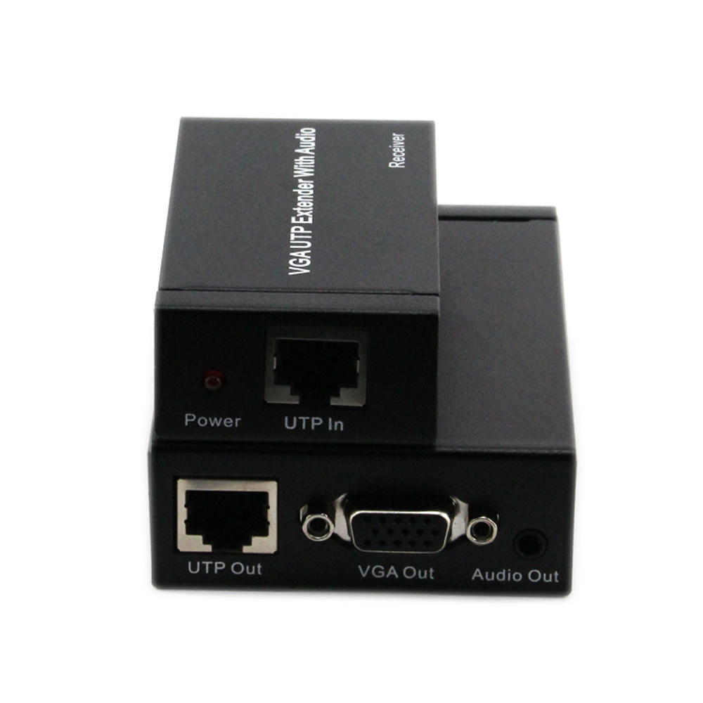 VGA-300HD Industrial Grade VGA Extensor Expanded Video Audio Transmitter Receiver 300m 1080P RJ45 Cat5e VGA UTP Extender