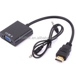 HD 1080P HDMI To VGA Cable Converter With Audio output 1080P HDMI Male To VGA Female Converter Adapter for Tablet laptop PC TV