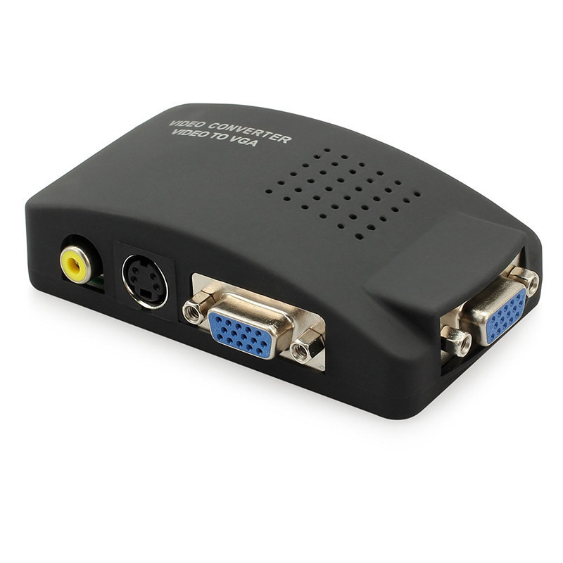 S-video composite RCA Video Converter Convertor Box AV RCA CVBS to VGA TV to PC Video Converter Conversor for to PC HDTV