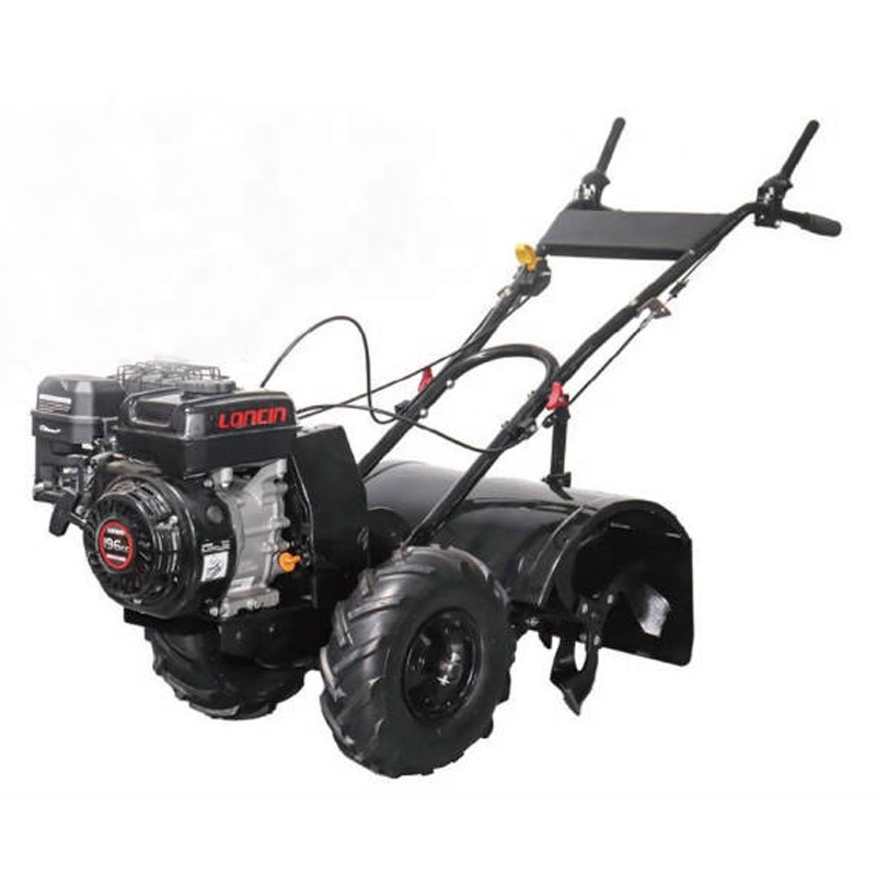 CE Euro V Tine behind tiller Gasoline engine Yard Garden Cultivator with Side blade Protection Cover and Front Bumper