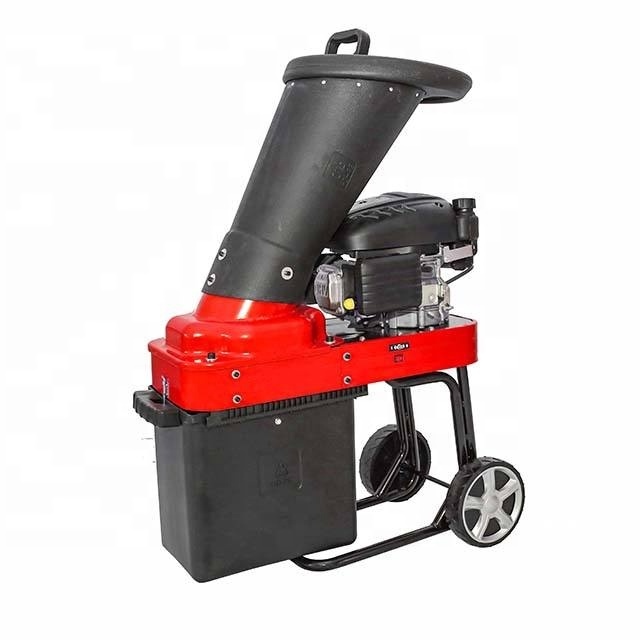 High Efficiency 4 Stroke 139cc Gasoline Tree Leaf  Branch Wood Chipper Shredder With Push Stick