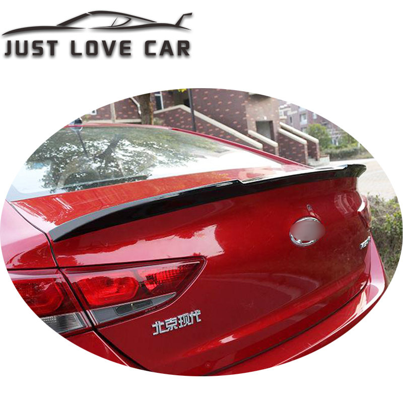 JUSTLOVECAR M4 STYLE SPOILER FOR 2017 2018 2019 2020 HYUNDAI ACCENT SOLARIS ABS CAR REAR TRUNK SPOILER WING LIP