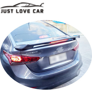 JUSTLOVECAR LED STYLE SPOILER FOR 2019 2020 2021 2022 HYUNDAI ACCENT VERNA ABS CAR REAR TRUNK LID SPOILER BOOT LP WING