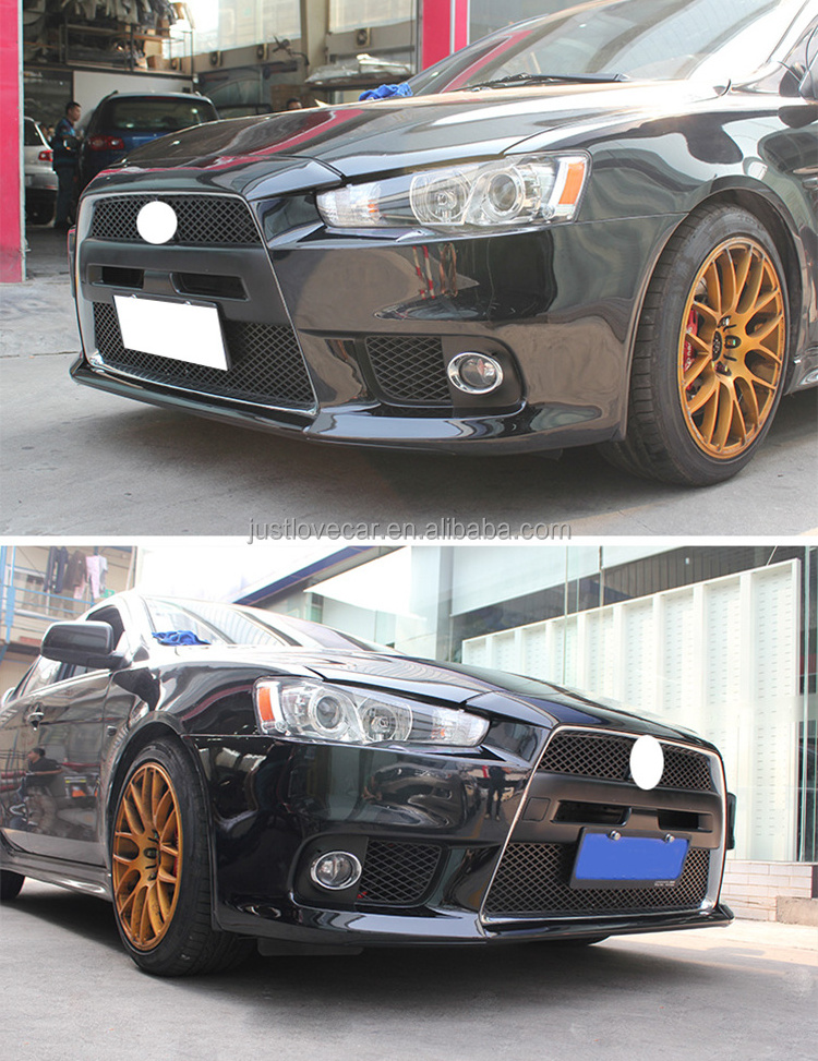 FOR MITSUBISHI LANCER EX FRONT REAR BUMPER SIDE SKIRTS UPGRADE TO EVO X BODY KIT 2008-2015