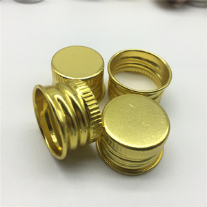 18/410mm Gold Aluminum Screw Top Caps for Cosmetic Bottles