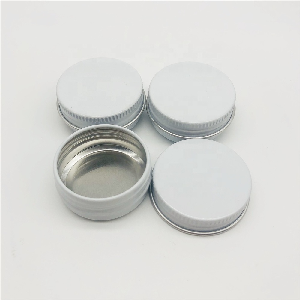 Wholesale 15ml 15g 1/2 oz white Metal Tin can jars DIY lip balm container tin Aluminum box