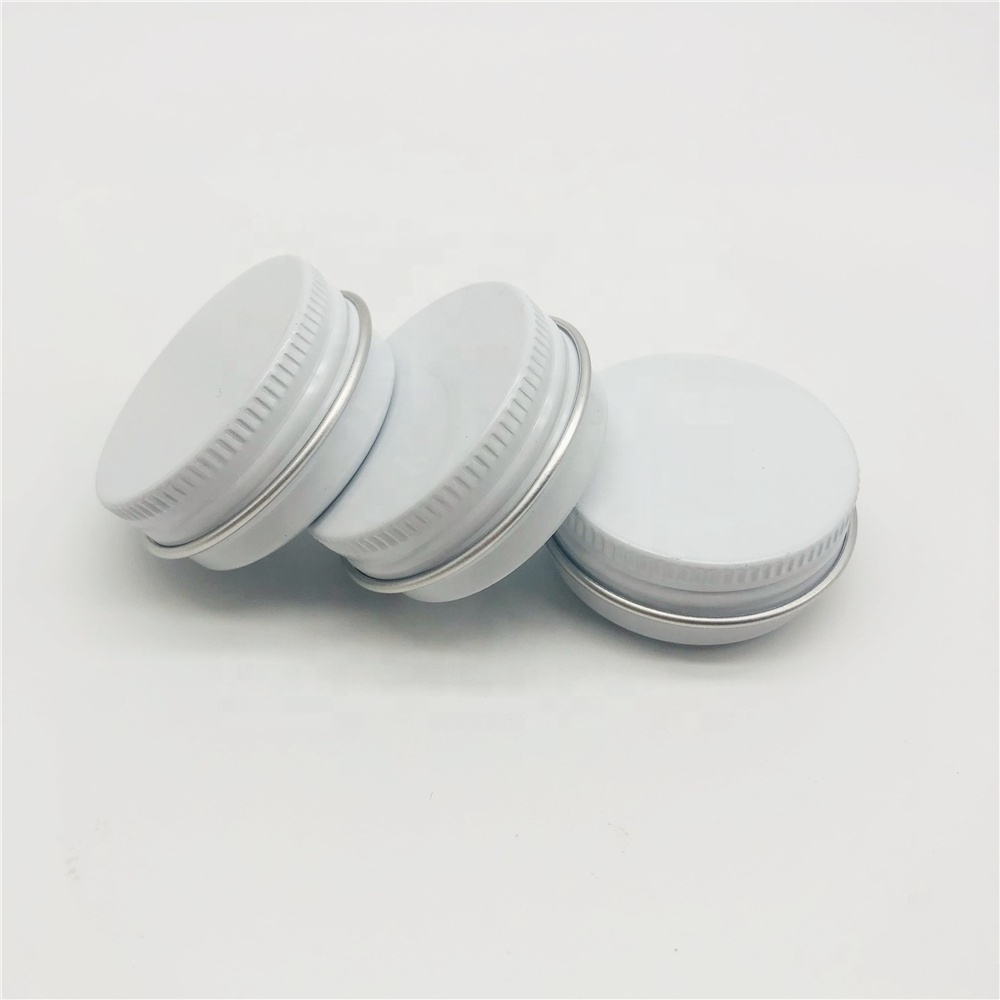 Wholesale 15ml 15g 1/2 oz white Metal Tin can jars DIY lip balm container tin Aluminum box