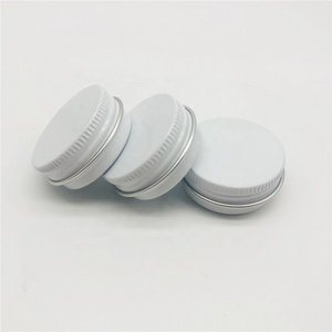 Wholesale 15ml 15g 1/2 oz white Metal Tin can jars DIY lip balm container tin Aluminum box