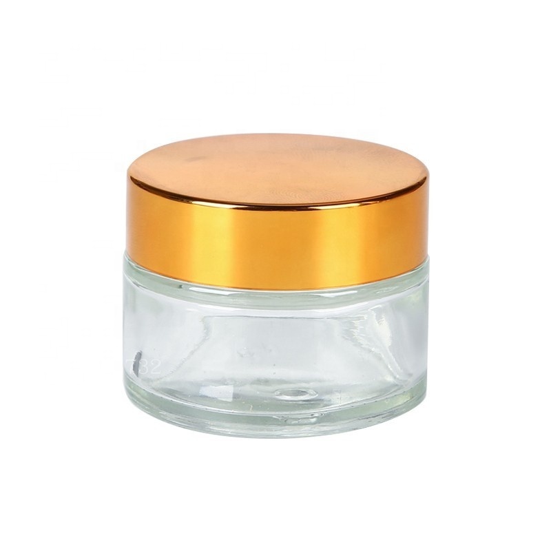 China Supplier Clear Glass Eye Cream Jar Cosmetic Packaging Small Round Glass Jars