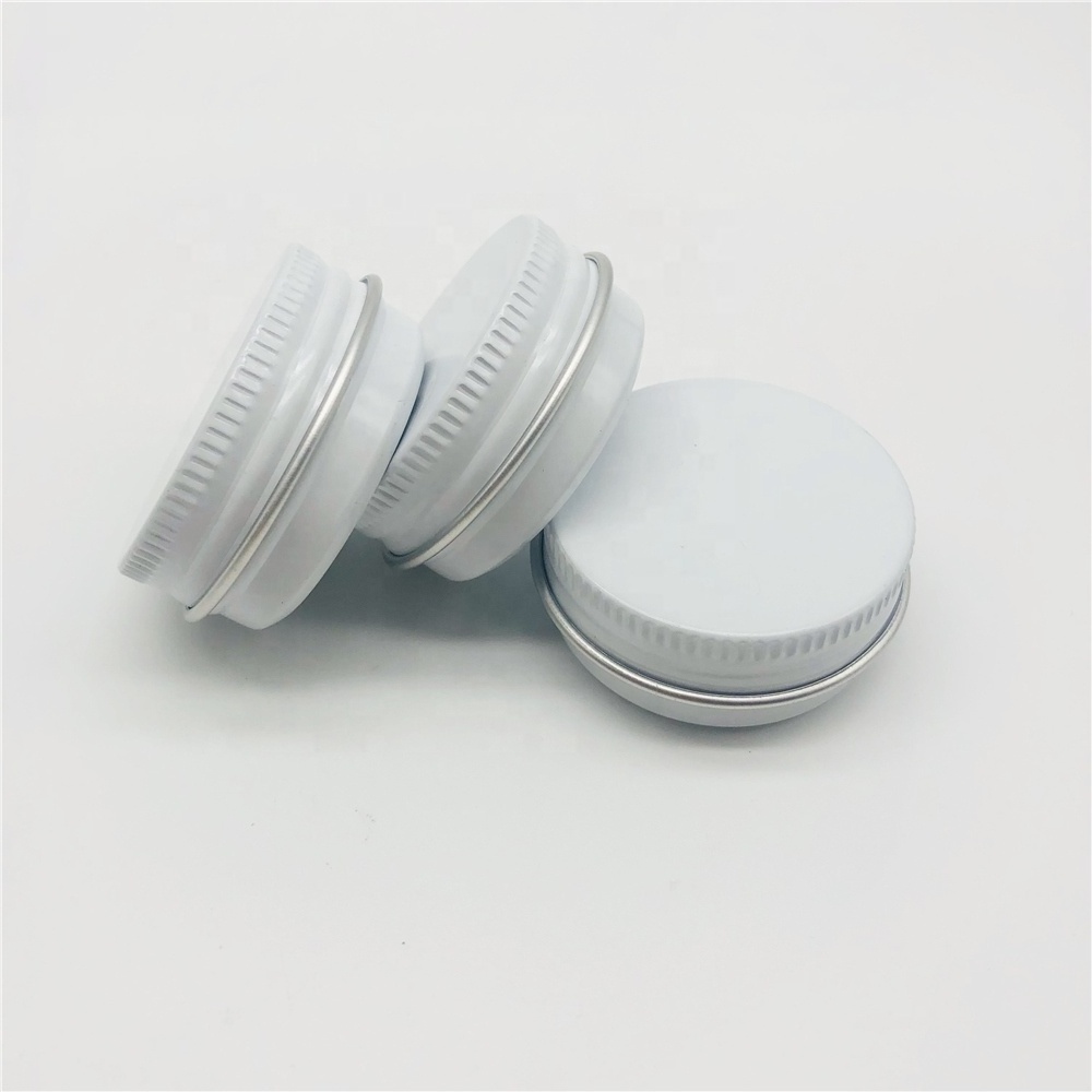 Wholesale 15ml 15g 1/2 oz white Metal Tin can jars DIY lip balm container tin Aluminum box