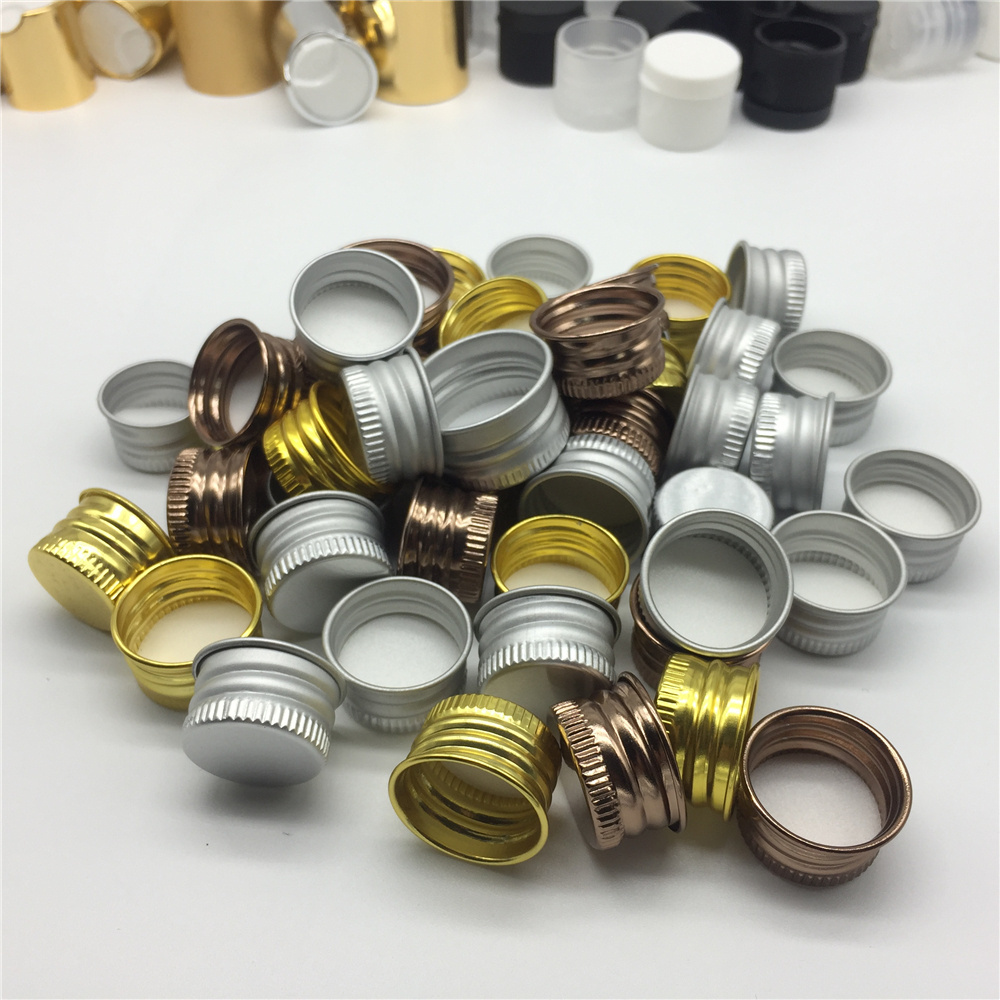 18/410mm Gold Aluminum Screw Top Caps for Cosmetic Bottles