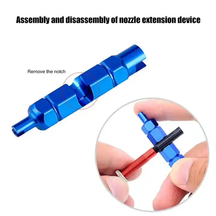 Bicycle air nozzle disassembly tool Nozzle Tire Valve Extension Rod Removal Wrench