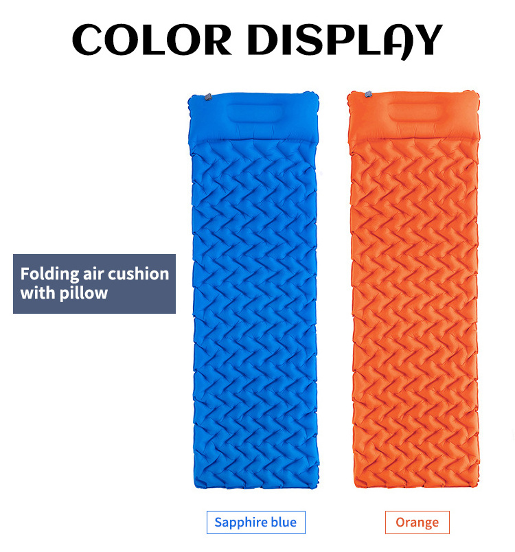 Hot Selling Ultra-Light Foldable Inflatable Camping Mattress Multi-Color Sleeping Mat for Hiking and Outdoor Activities