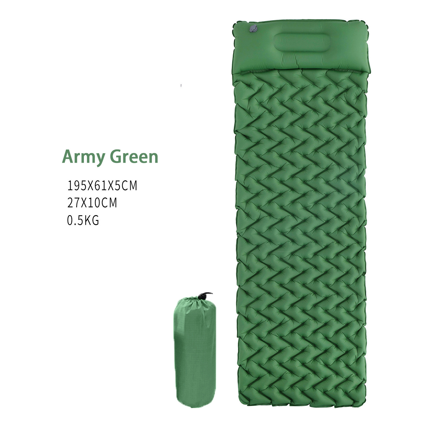 Hot Selling Ultra-Light Foldable Inflatable Camping Mattress Multi-Color Sleeping Mat for Hiking and Outdoor Activities