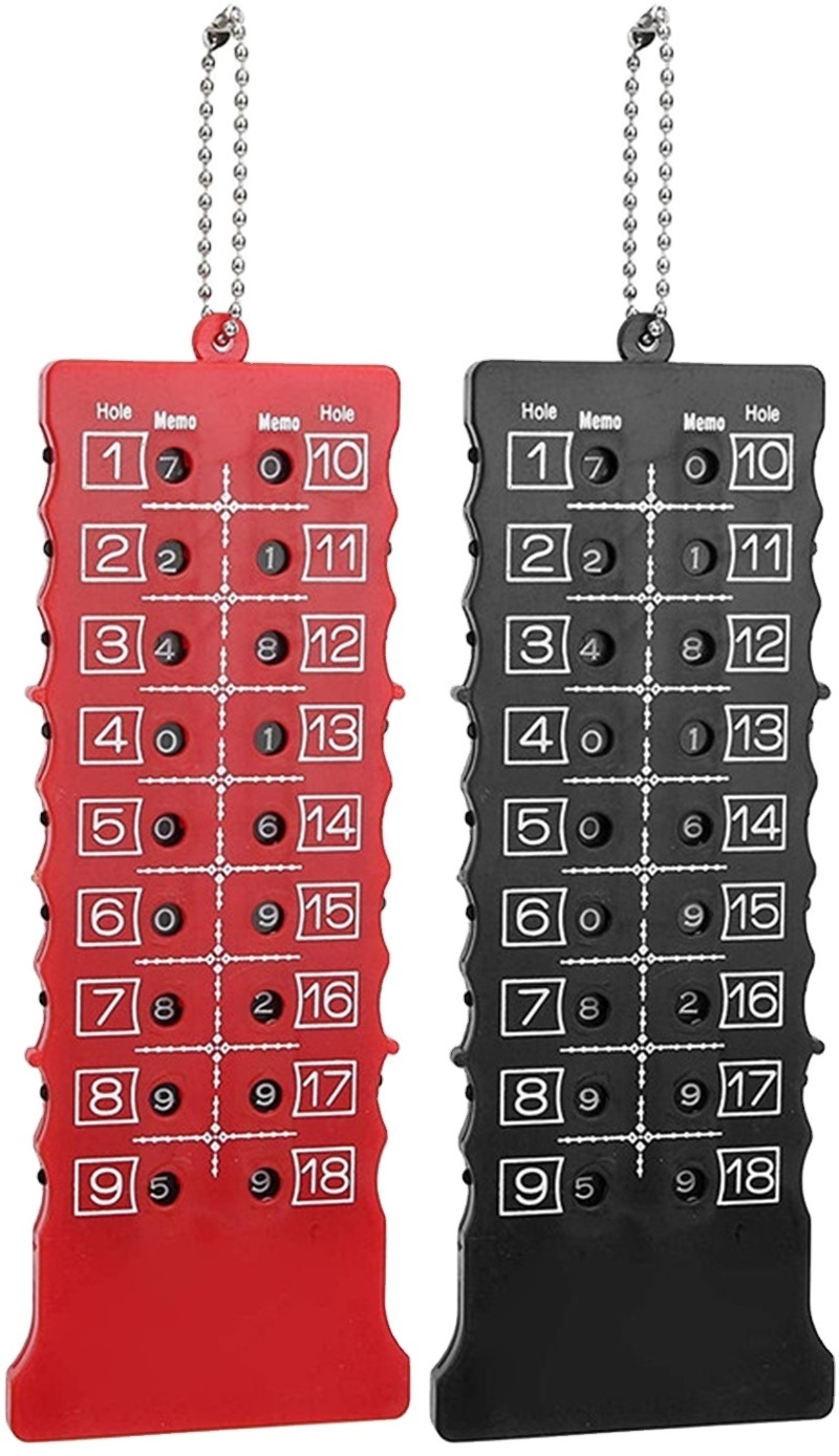 18 Hole Golf Stroke Counter Scoring Keeper Accessories Golf Score Keeper Scoreboard with Key Chain