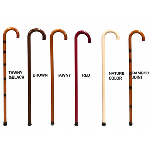 Best Price Medical Standard Durable 90-93cm Colorful Outdoor Wooden One-Piece Anti-Skid Walking Cane Sticks For Old Men Women