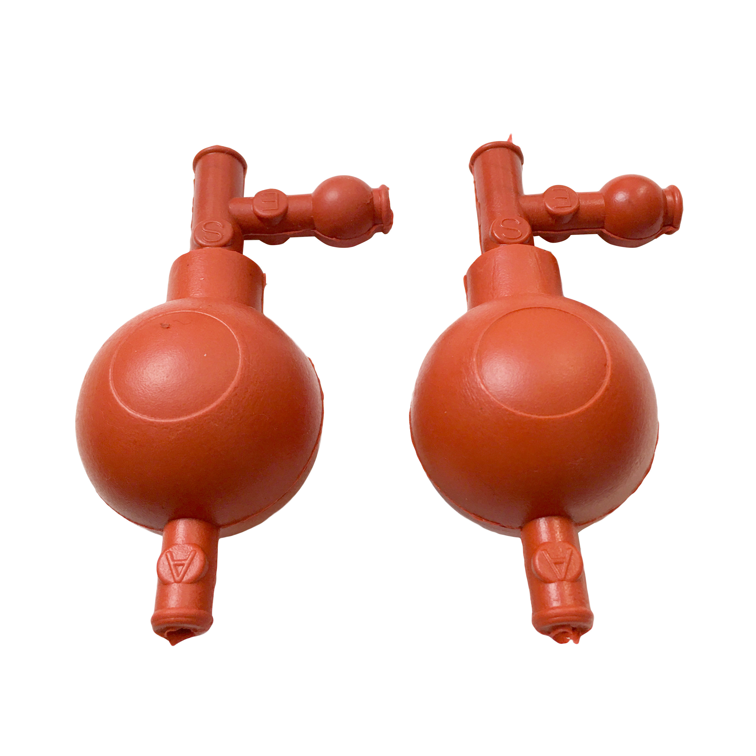 JUSTOP Lab Use 3 Way Valves Red 50ml Chemical Resistant Rubber Quantitative Suction Ball Pipette Filler Bulb