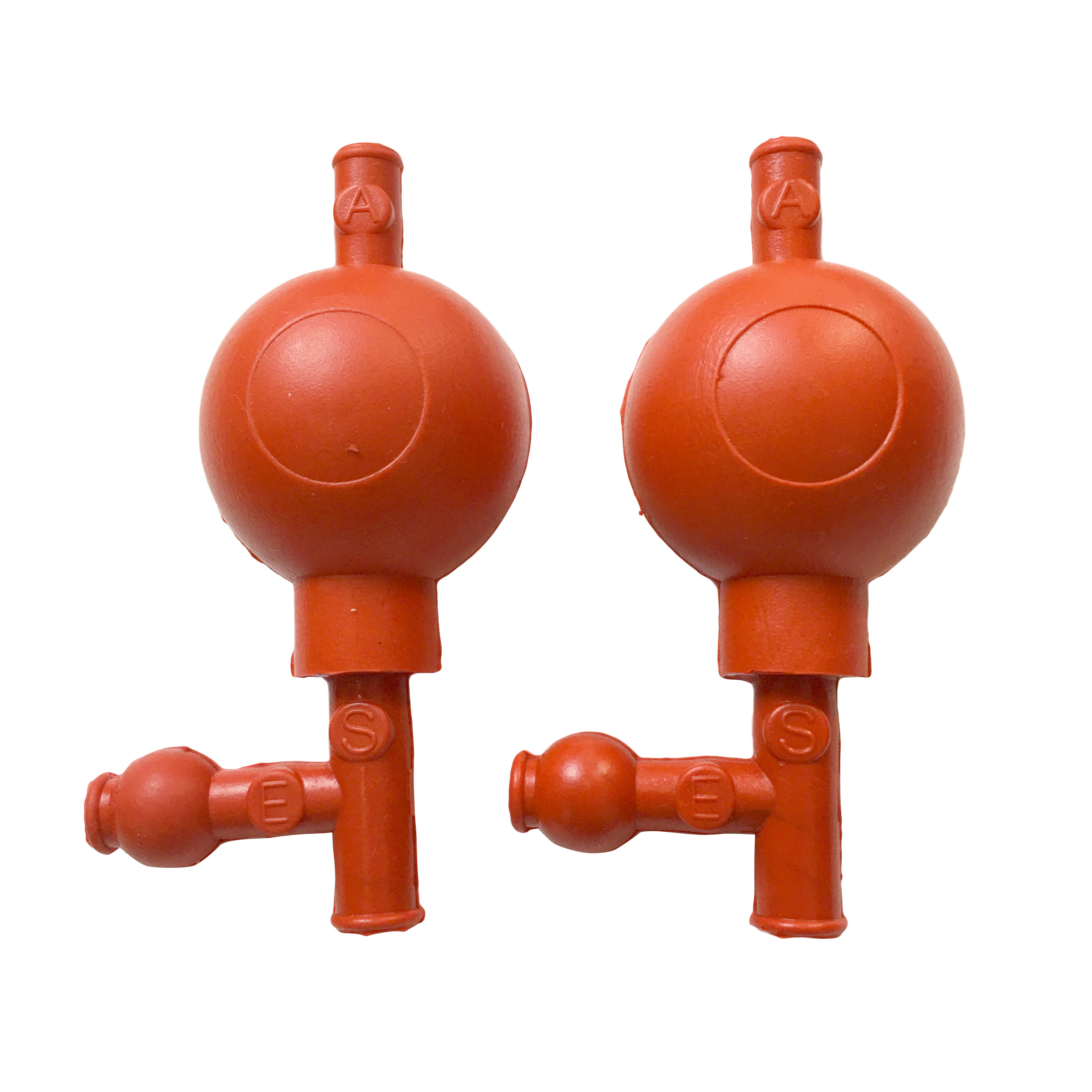 JUSTOP Lab Use 3 Way Valves Red 50ml Chemical Resistant Rubber Quantitative Suction Ball Pipette Filler Bulb