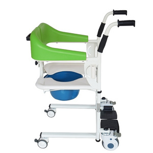 Hot Sale Manual Patient Transfer Chair Lift Wheelchair with Toilet Commode For Elderly Disabled