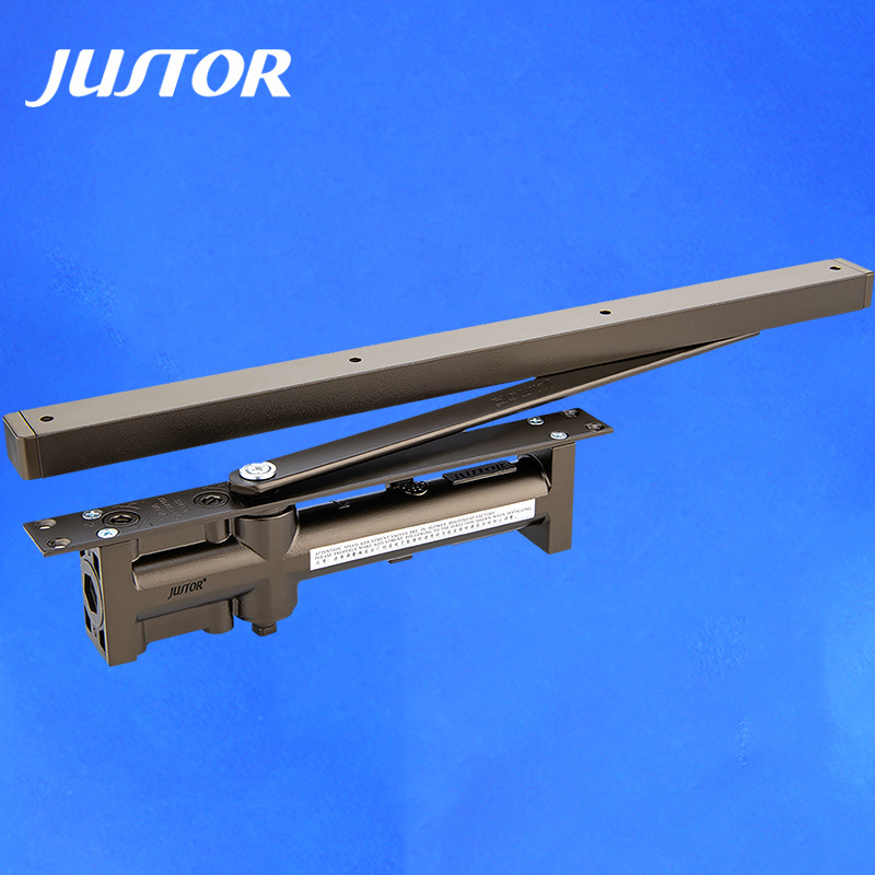 JUSTOR Customized Concealed Aluminium Alloy Casting180 Degree Open Automic Soft Closing 65KG Hidden Door Closer