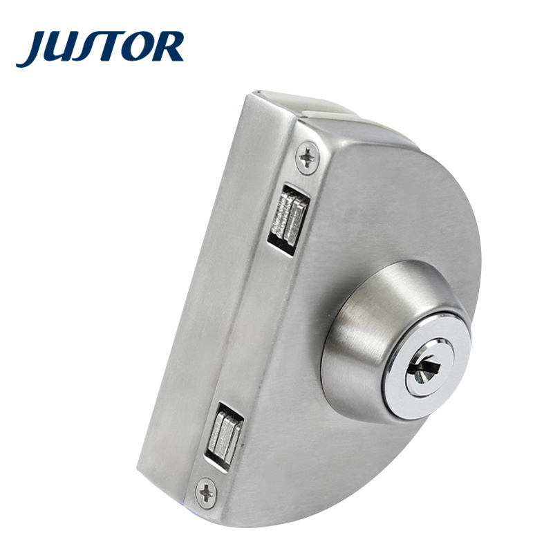 Hot saling stainless steel office frameless glass door lock for double door