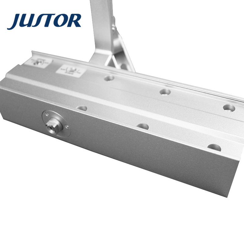 JUSTOR EN1634 Certificated Customized OEM/ODM Aluminium Alloy Surfaced Mounted EN3-6 Adjustable Door Closer