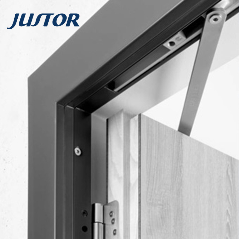 JUSTOR Customized Concealed Aluminium Alloy Casting180 Degree Open Automic Soft Closing 65KG Hidden Door Closer