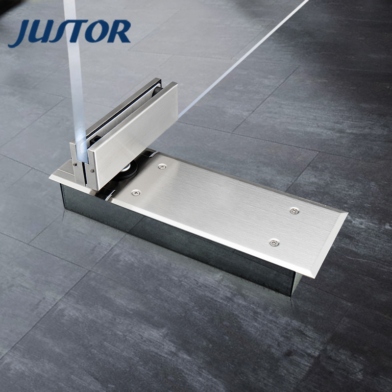 heavy Duty Single Cylinder Floor Spring Machine Hydraulic Floor Spring Soft Close Glass Door Closer for 300KG with SS304 Cover