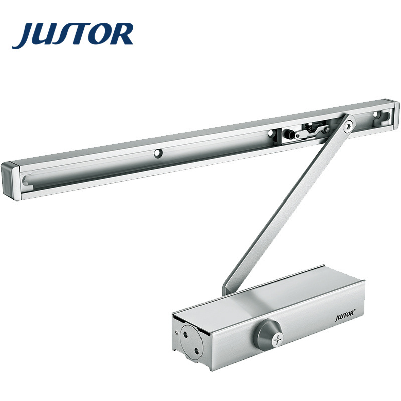 JUSTOR EN1634 Certificated Customized OEM/ODM Aluminium Alloy Surfaced Mounted EN3-6 Adjustable Door Closer