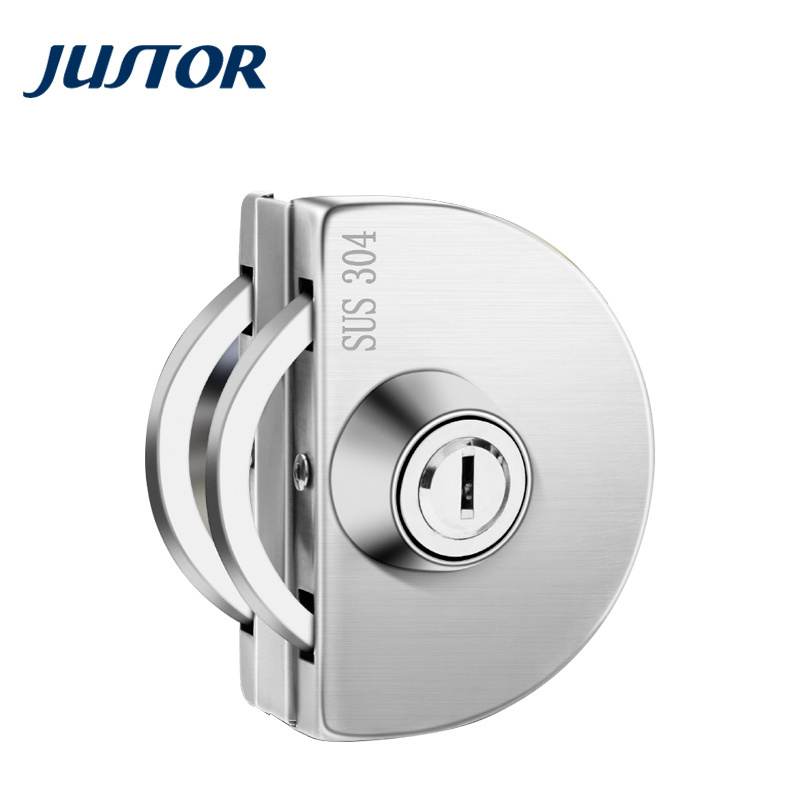 JU-W405 Double Side Glass To Wall SSS/PSS/BLACK/GOLD Different Finish Key To Knob Central Glass Door Lock