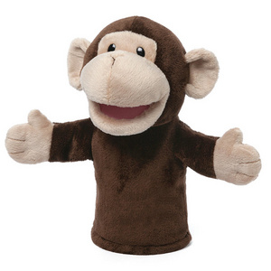 OEM Plush Hand Puppet , Funny Monkey Hand Puppet, Plush Animal Hand Puppet