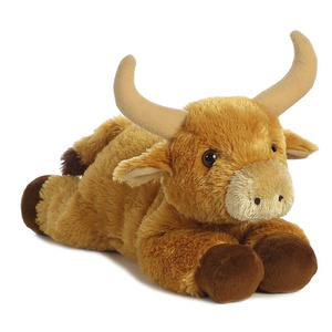 12" Long Various Design Stuffed Animal Plush Toy, Plush Toy Bull, Plush Bull