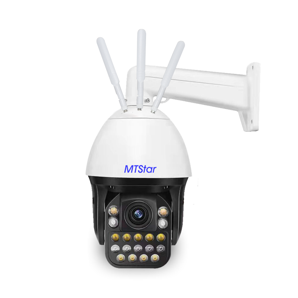 MTstar 2022 HD Vision Wifi CCTV PTZ  Road Camera 8MP Wifi Camera Bulb Lamp PTZ Outdoor Weatherproof Camera