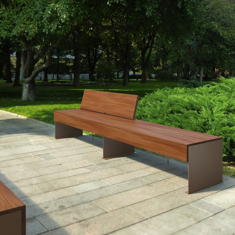 Park bench hot simple fashion style 4-5 seats wooden garden bench for sale