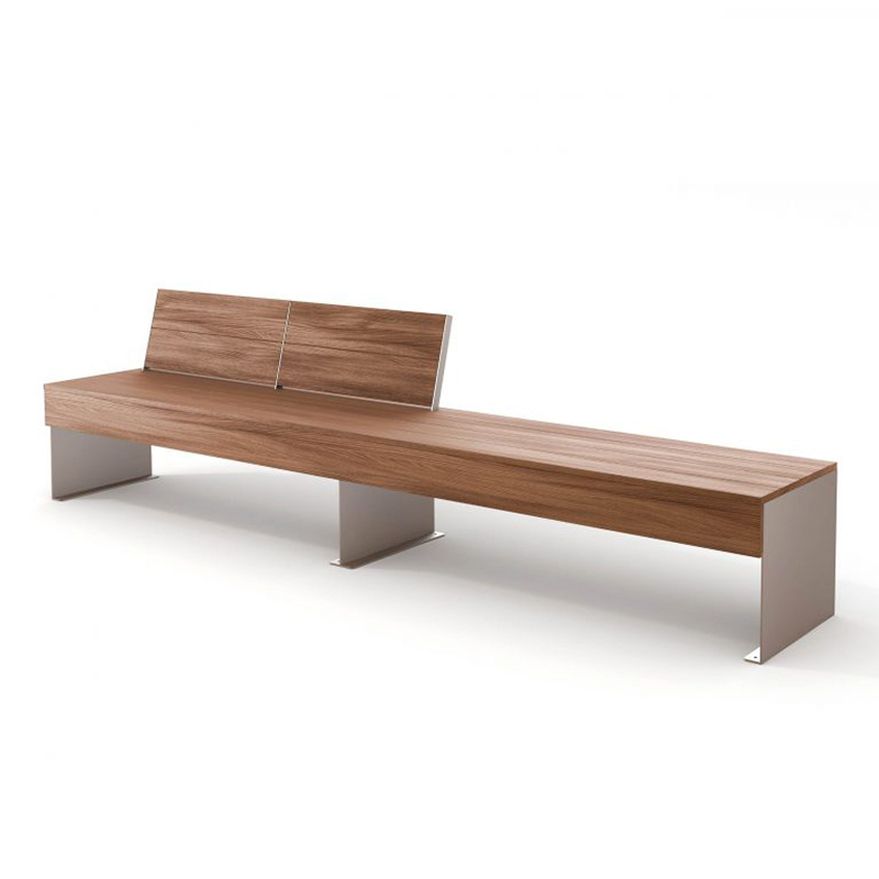 Park bench hot simple fashion style 4-5 seats wooden garden bench for sale