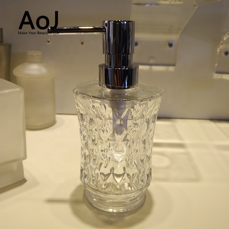 clear acrylic wall mounted useful acrylic  vintage glass soap dispenser