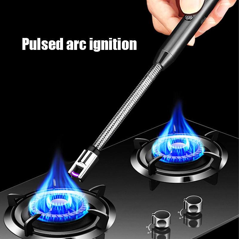 Electric Candle Arc Windproof Flameless Lighters Rechargeable Lighter