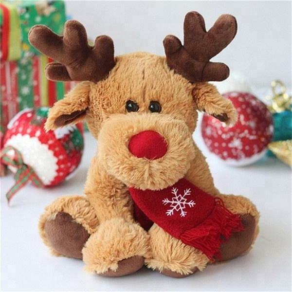 Xmas Moose Deer Plush Toys Reindeer Stuffed Animal Singing and Dancing Deer Toy for Kids