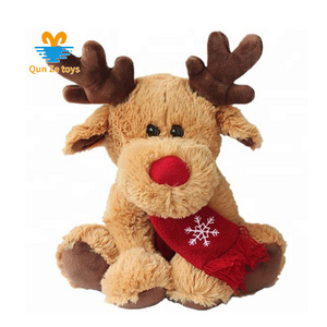 Xmas Moose Deer Plush Toys Reindeer Stuffed Animal Singing and Dancing Deer Toy for Kids