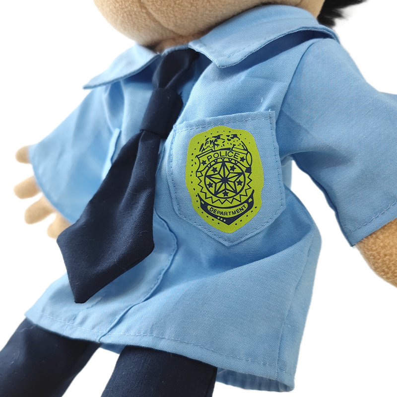 Factory soft fireman/police character hand socks puppet plush baby education hand puppet police puppet