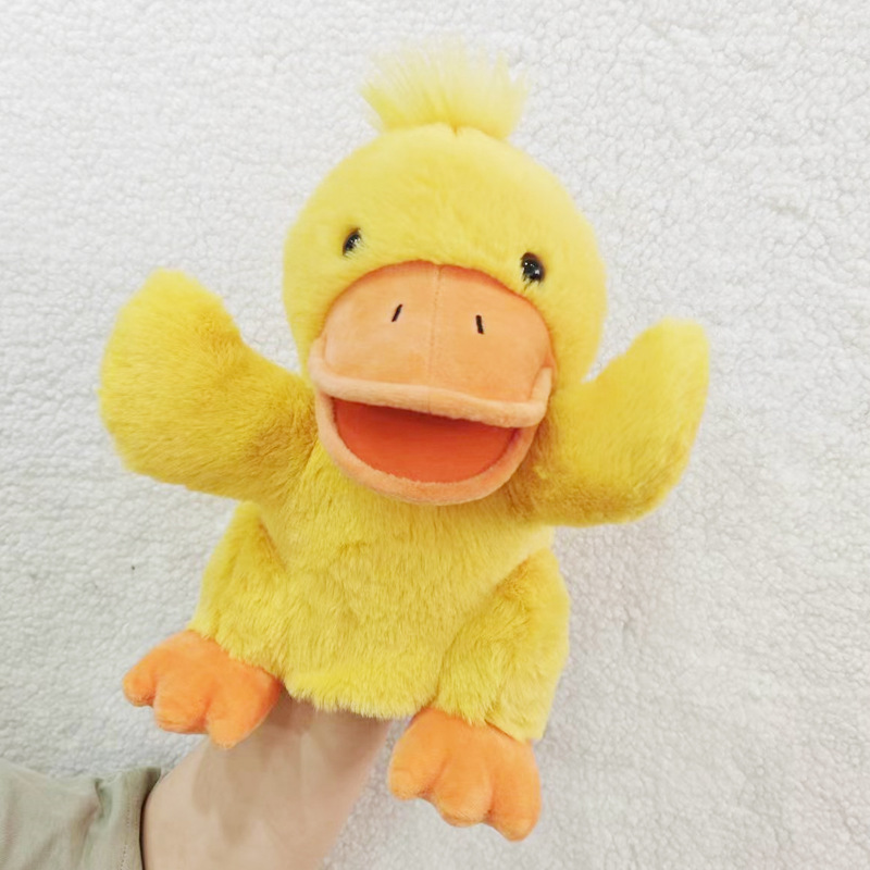 Creative Toys Cute Animal Hand Puppets Plush Toy Pig Dog Duck Plush Hand Doll for Kids